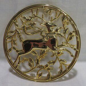 Gold Reindeer Trivet